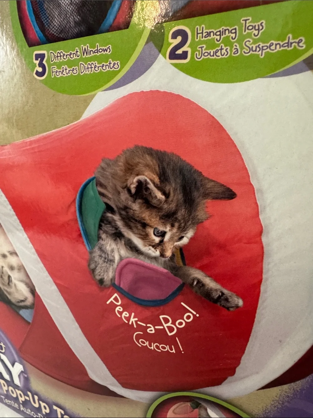 Just for Cats Peek & Play Pop-Up Tent - Red New in Box